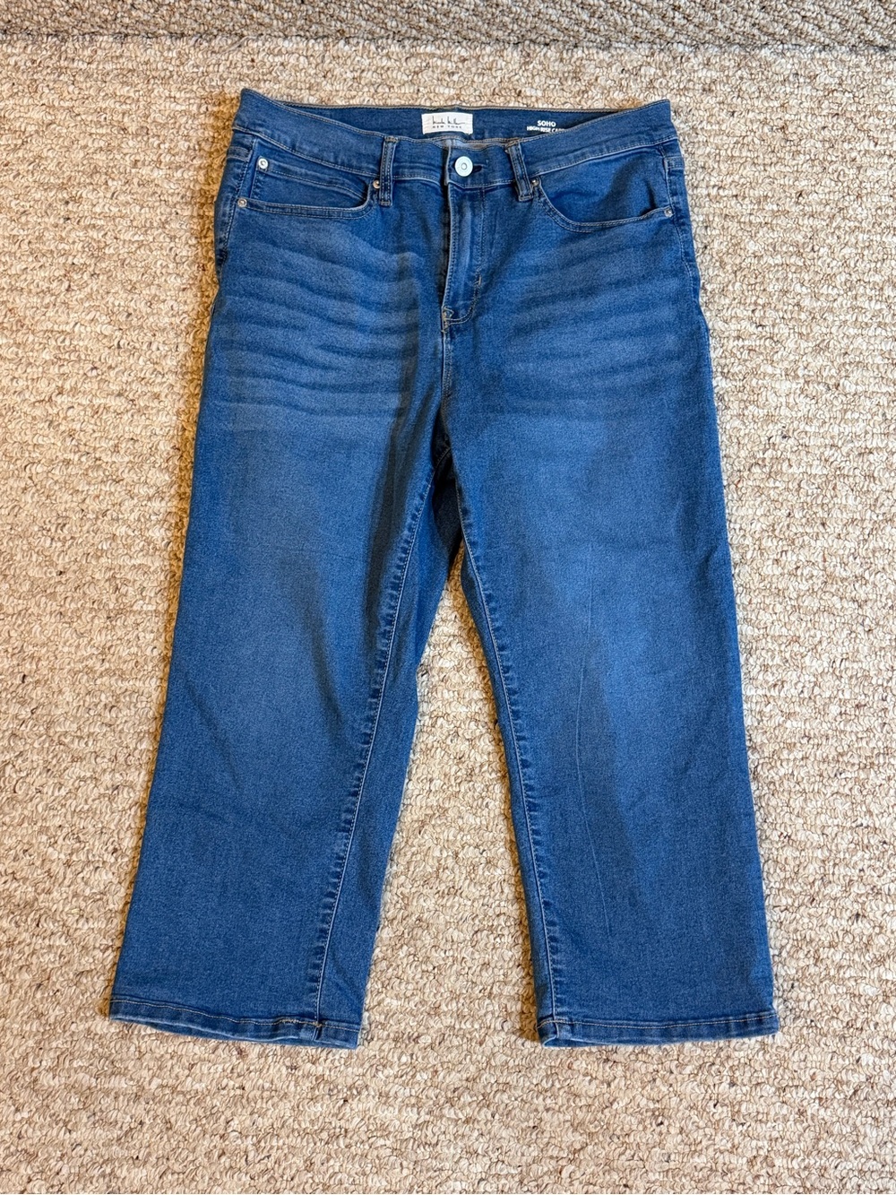 Nicole Miller SoHo High Rise Denim Capris, Size 12
